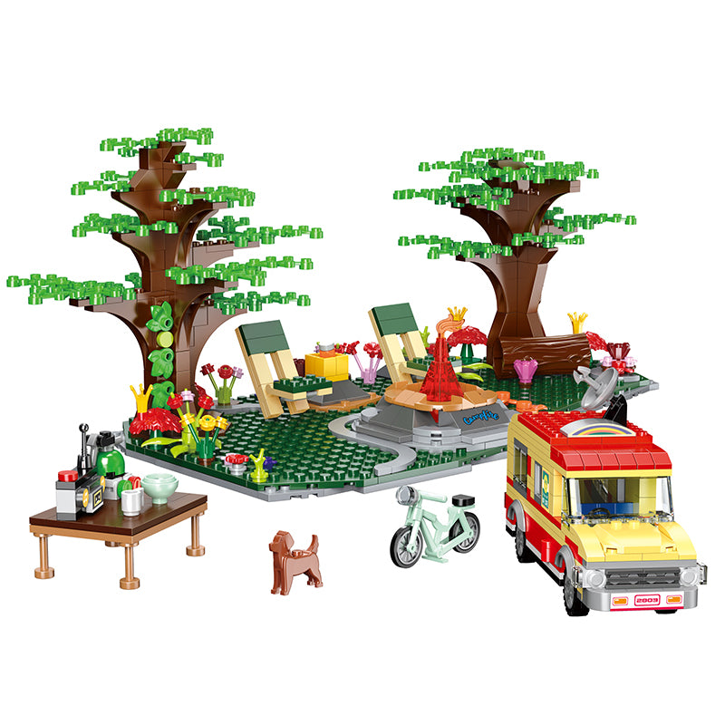 COGO 827PCS Holiday Camper Van Tour Building Blocks Toys