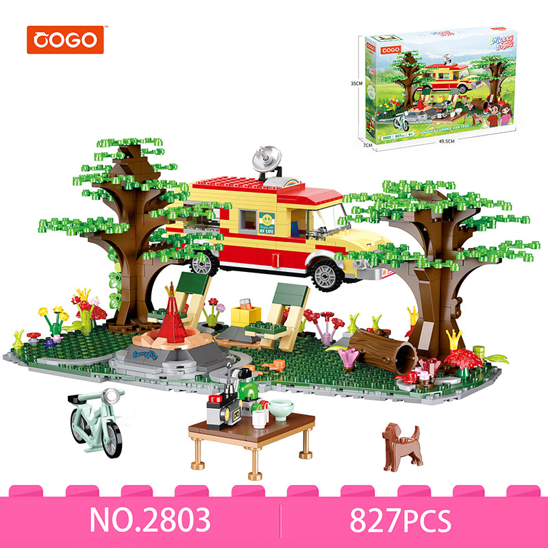COGO 827PCS Holiday Camper Van Tour Building Blocks Toys