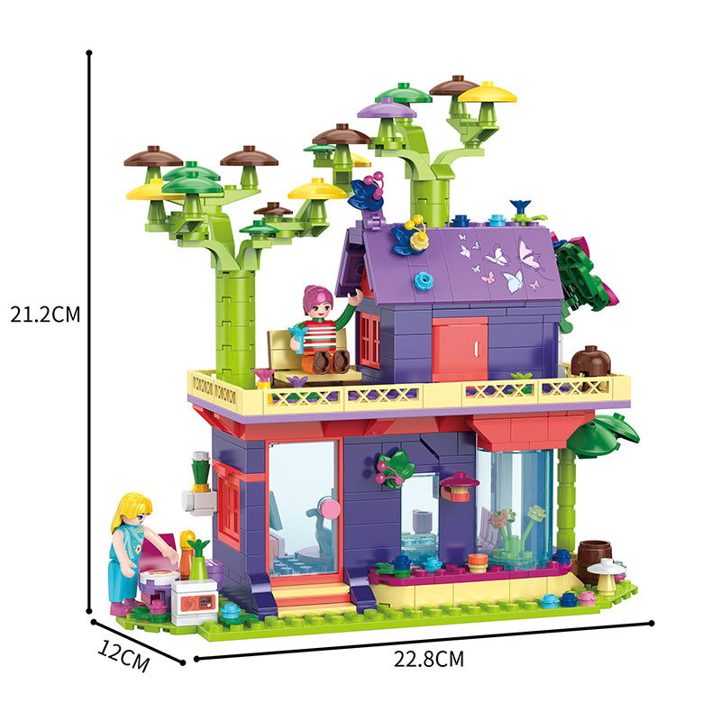 COGO 485PCS Fairytale Dream Forest Fantasy Cottage Building Blocks Toys