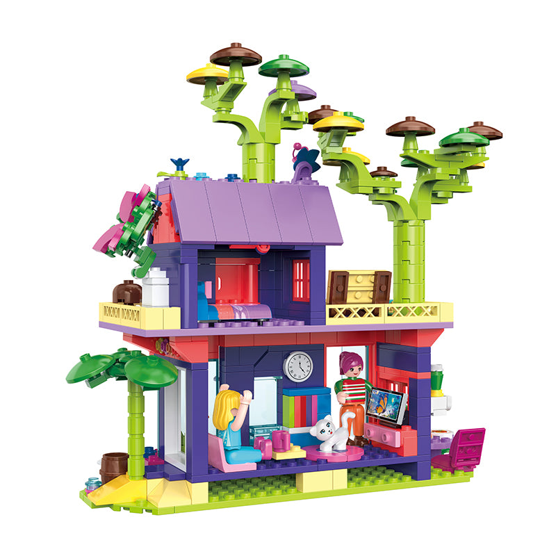 COGO 485PCS Fairytale Dream Forest Fantasy Cottage Building Blocks Toys
