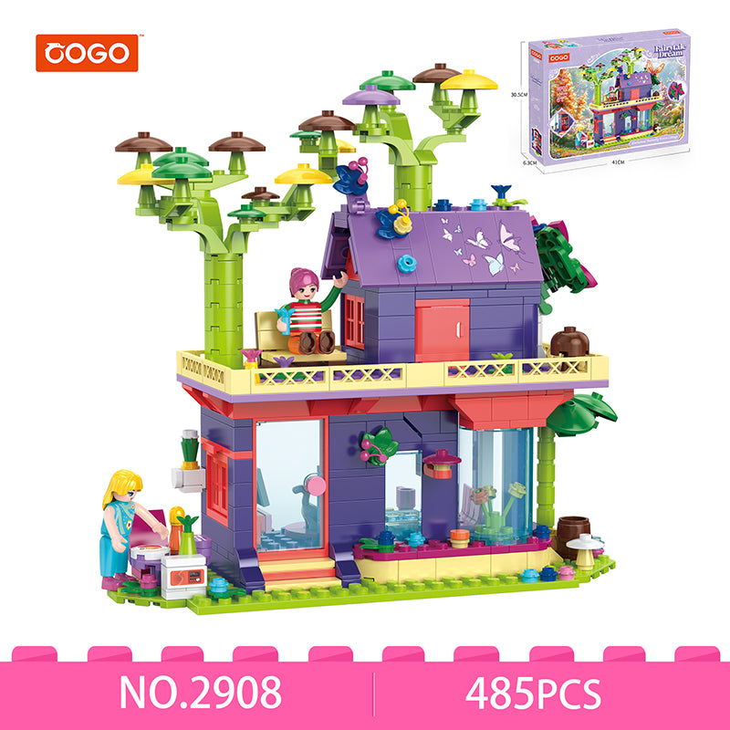 COGO 485PCS Fairytale Dream Forest Fantasy Cottage Building Blocks Toys