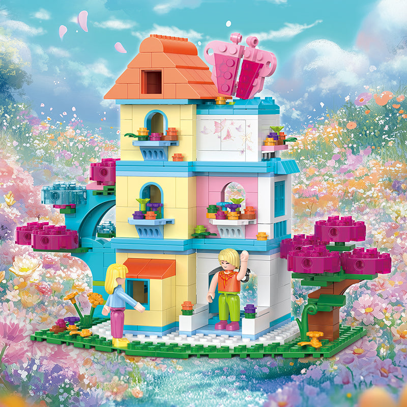 COGO 436PCS Fairytale Dream Fantasy Cottage Building Blocks Toys
