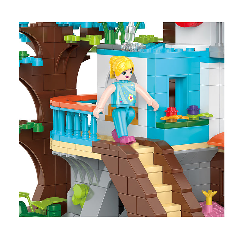 COGO 600PCS Fairytale Dream Butterfly Tree Forest House Building Blocks Toys