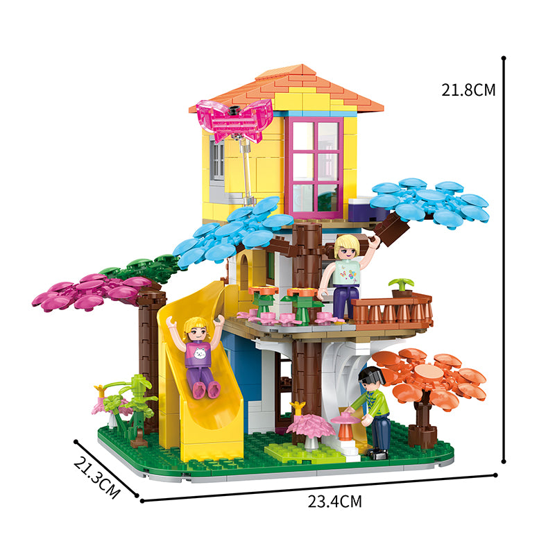 COGO 644PCS Fairytale Dream Secret Slide Cottage Building Blocks Toys
