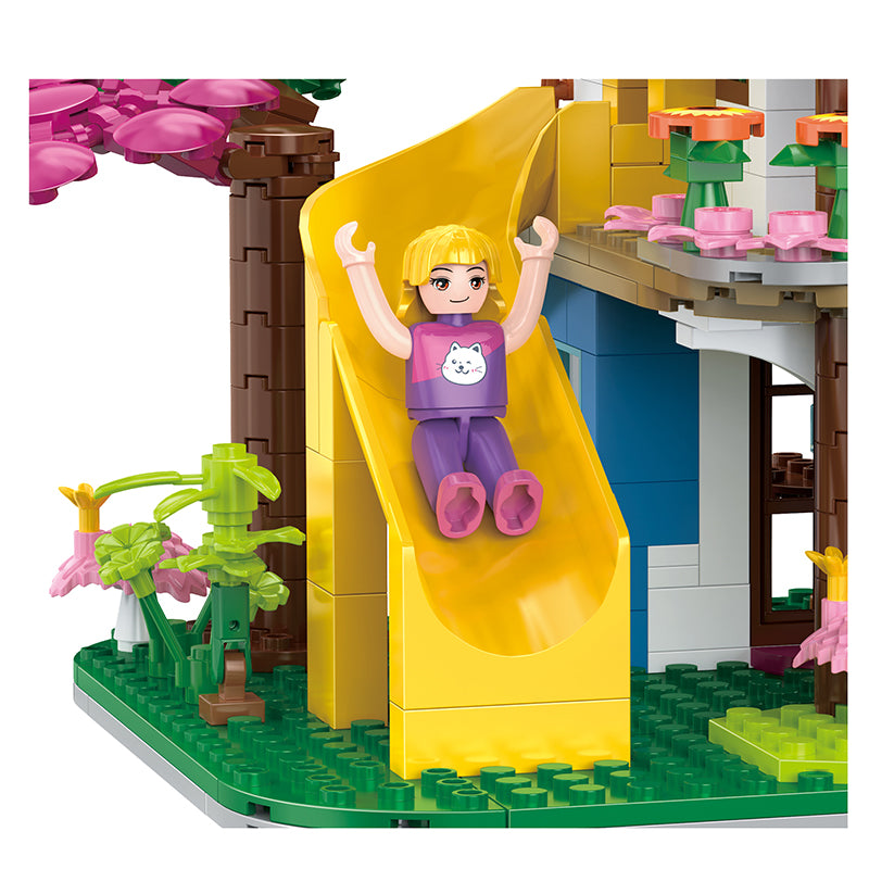 COGO 644PCS Fairytale Dream Secret Slide Cottage Building Blocks Toys