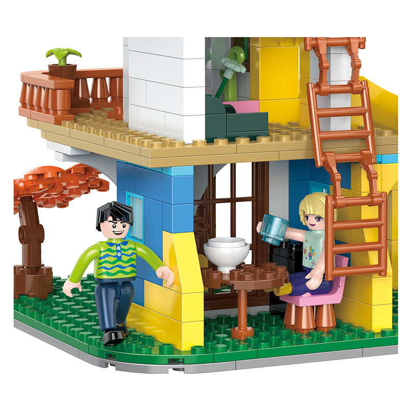 COGO 644PCS Fairytale Dream Secret Slide Cottage Building Blocks Toys