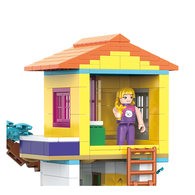 COGO 644PCS Fairytale Dream Secret Slide Cottage Building Blocks Toys