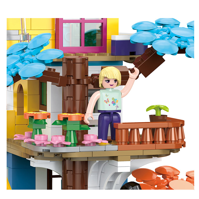 COGO 644PCS Fairytale Dream Secret Slide Cottage Building Blocks Toys