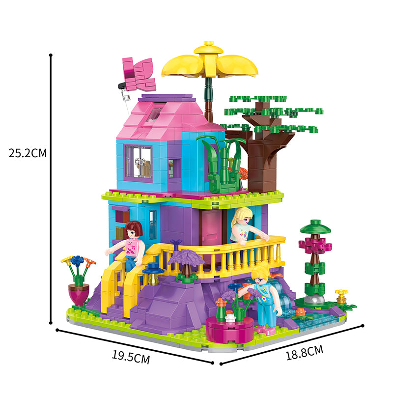 COGO 646PCS Fairytale Dream Butterfly Cottage Building Blocks Toys