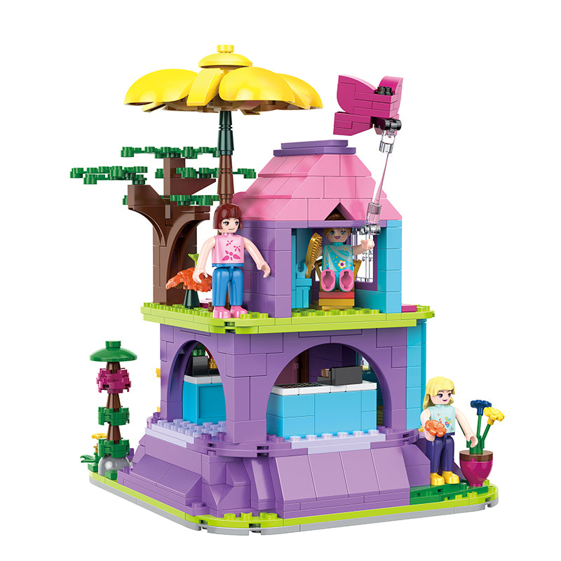 COGO 646PCS Fairytale Dream Butterfly Cottage Building Blocks Toys