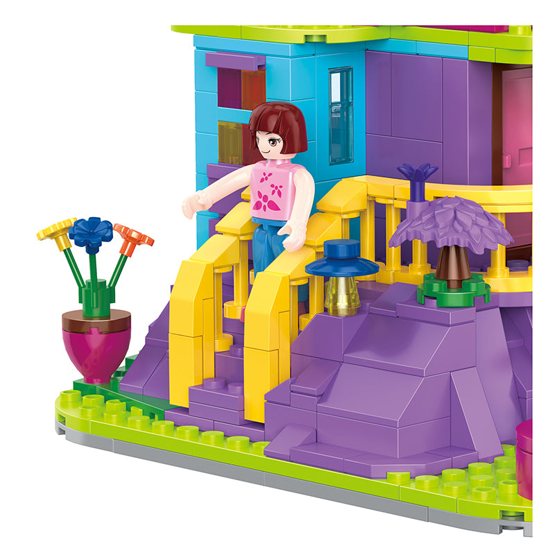 COGO 646PCS Fairytale Dream Butterfly Cottage Building Blocks Toys