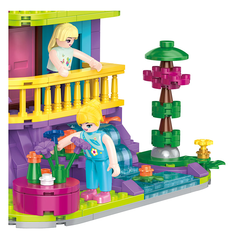 COGO 646PCS Fairytale Dream Butterfly Cottage Building Blocks Toys