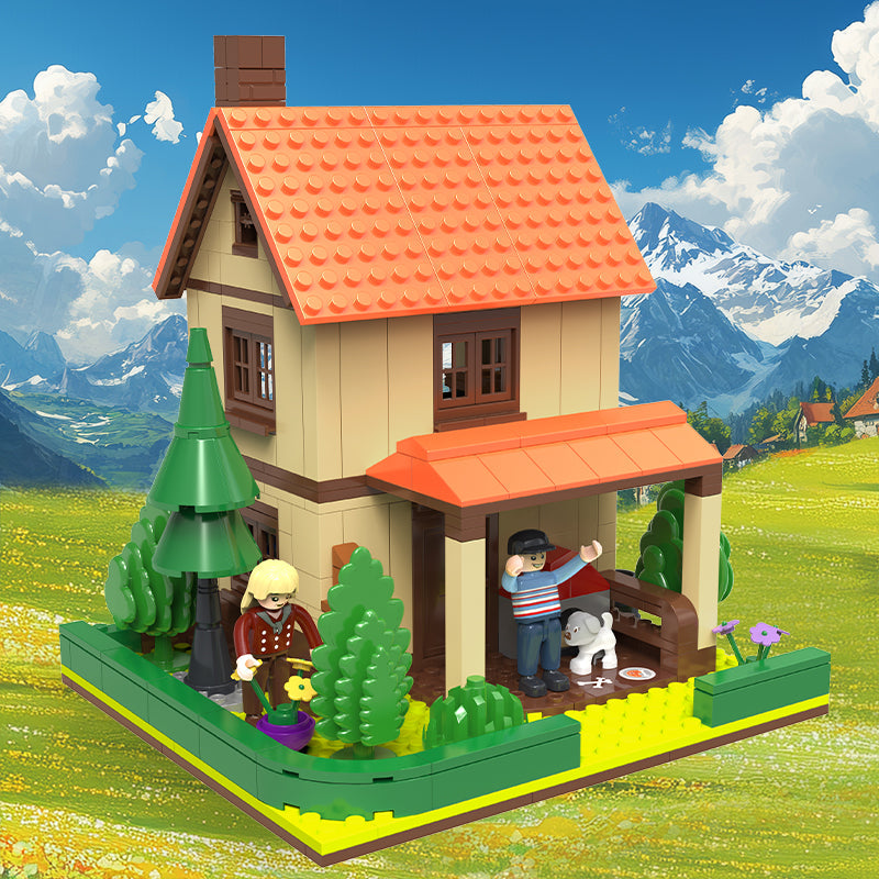 COGO 446PCS kids Merry Days Country Cottage Building Blocks Toys