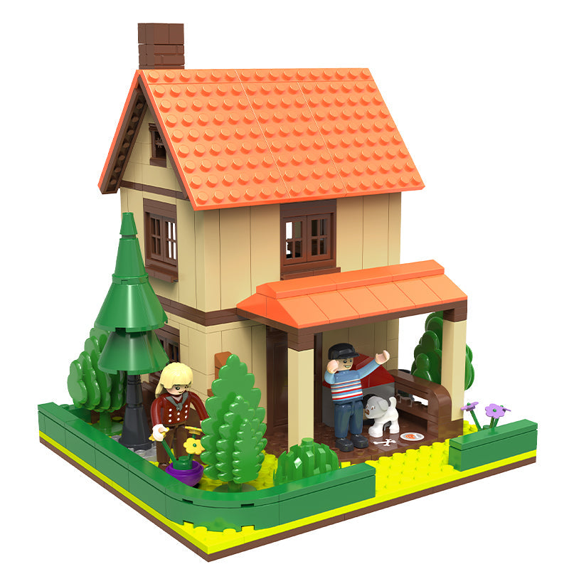 COGO 446PCS kids Merry Days Country Cottage Building Blocks Toys