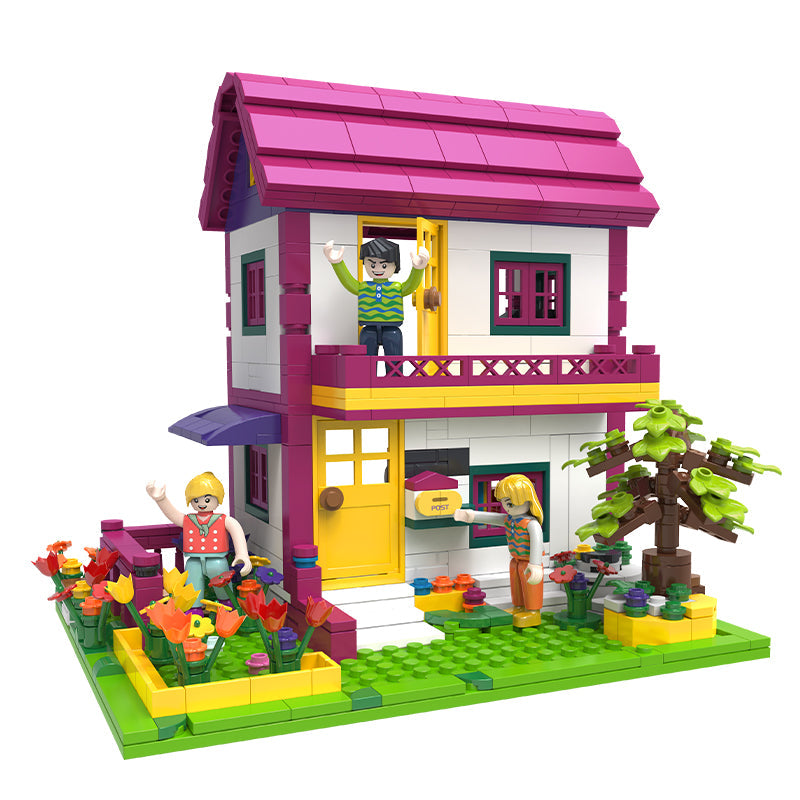 COGO 789PCS kids Merry Days Girl Forest Cottage Building Blocks Toys