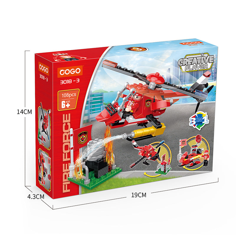 COGO 86-111PCS Eight Fire Building Block Toys
