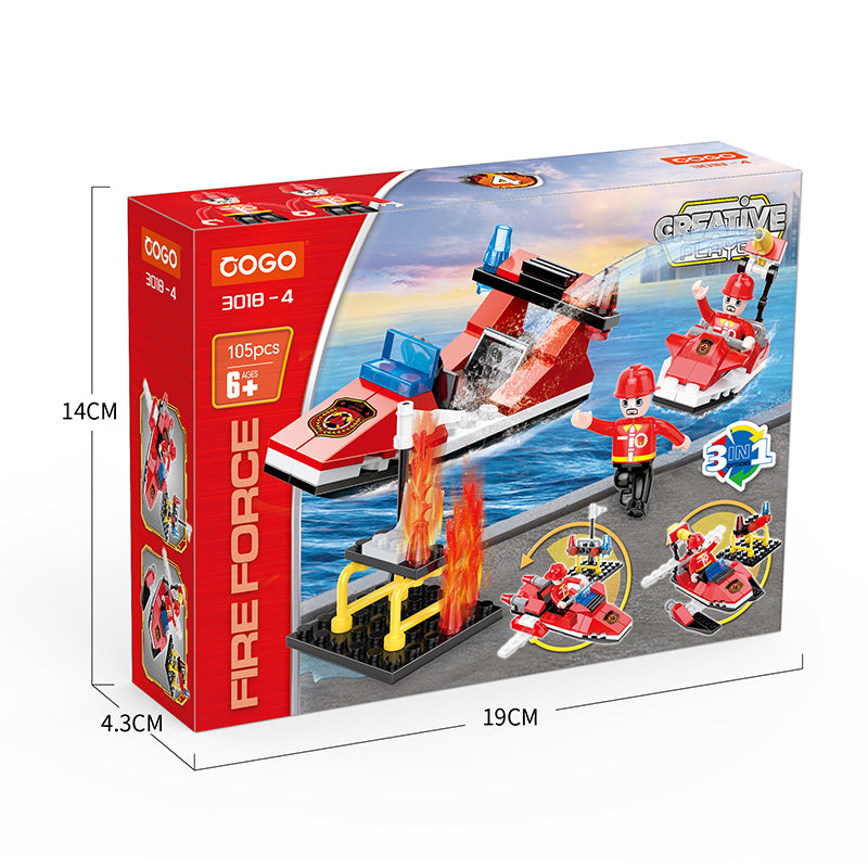 COGO 86-111PCS Eight Fire Building Block Toys