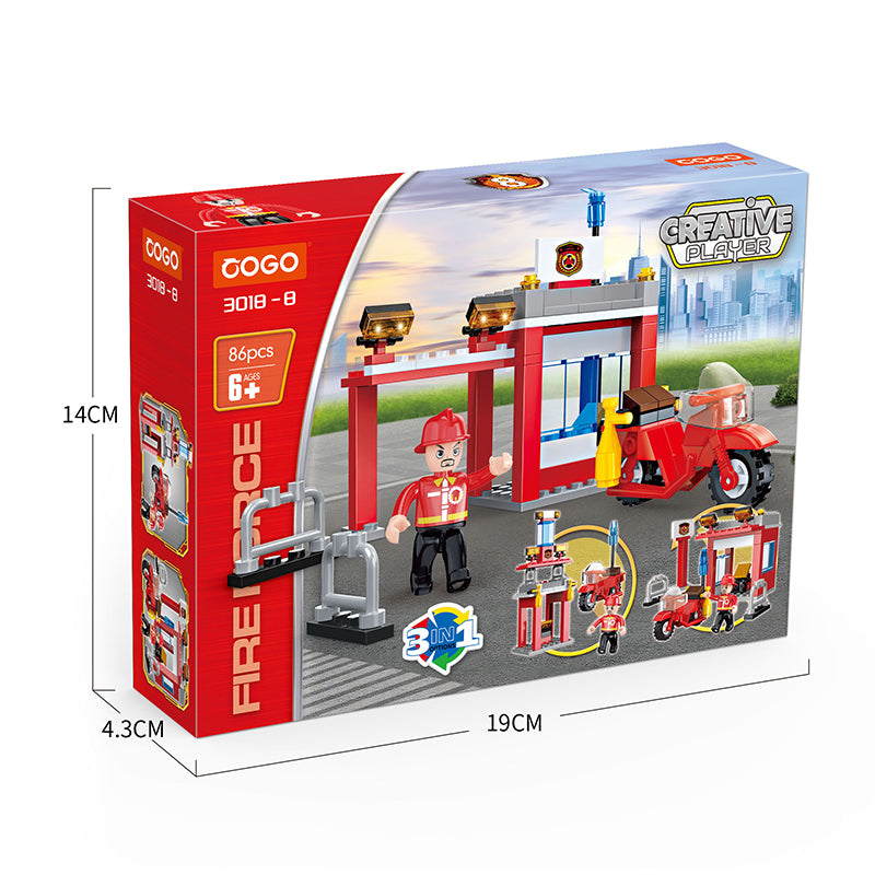 COGO 86-111PCS Eight Fire Building Block Toys