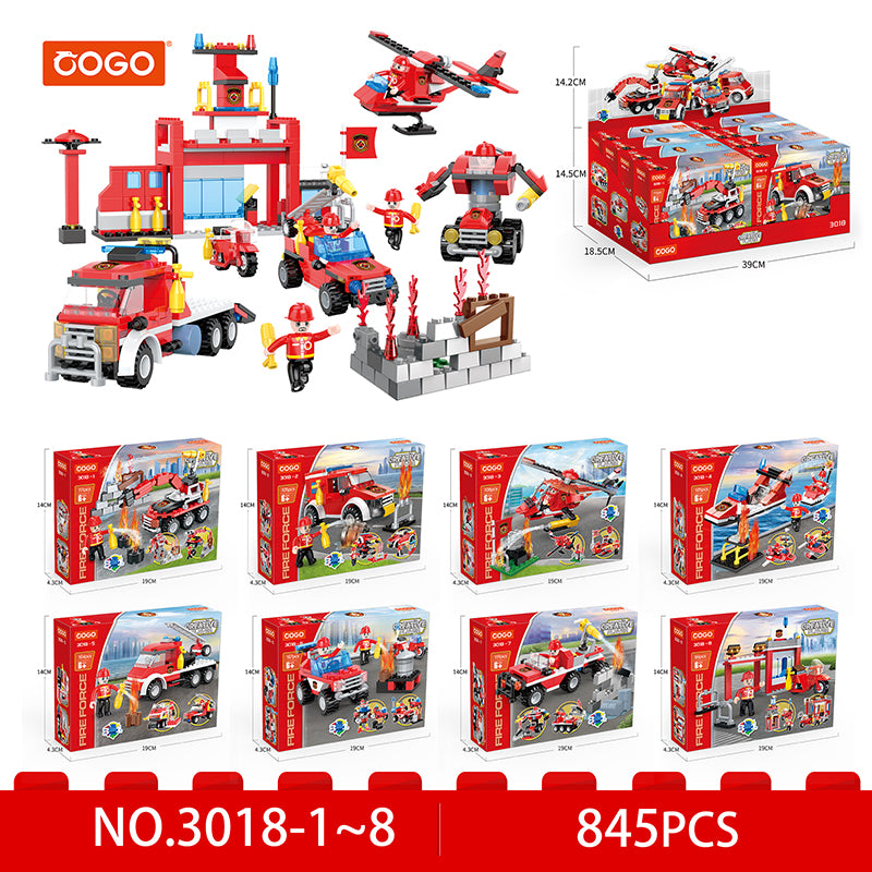 COGO 86-111PCS Eight Fire Building Block Toys