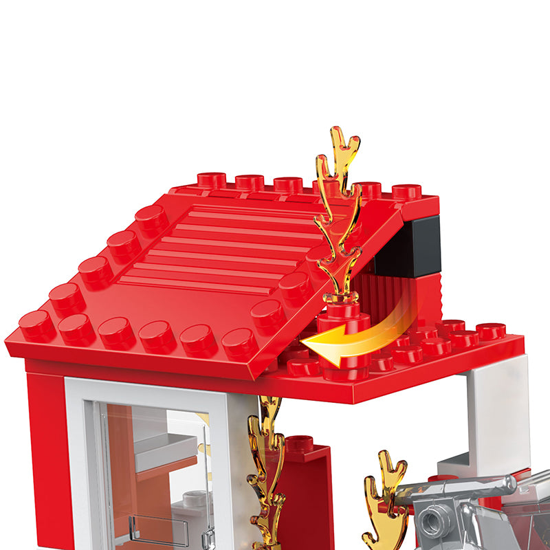 COGO 184PCS 2-in-1 Fire Truck Building Block Toy