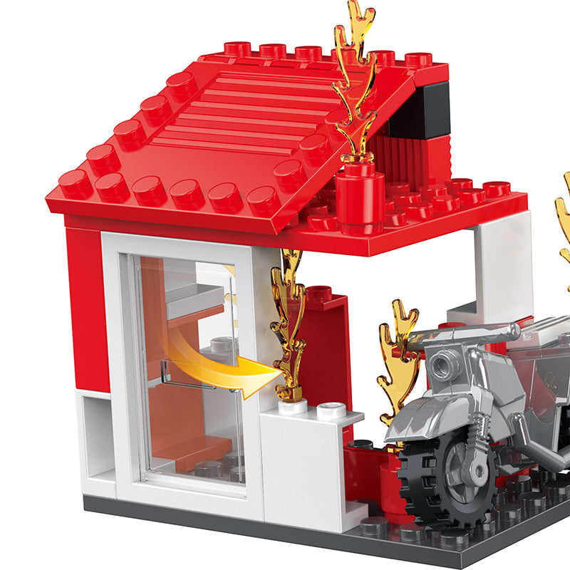 COGO 184PCS 2-in-1 Fire Truck Building Block Toy