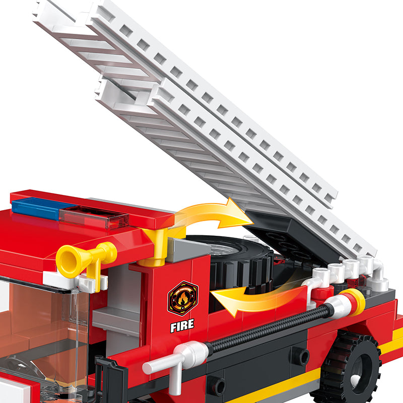 COGO 184PCS 2-in-1 Fire Truck Building Block Toy