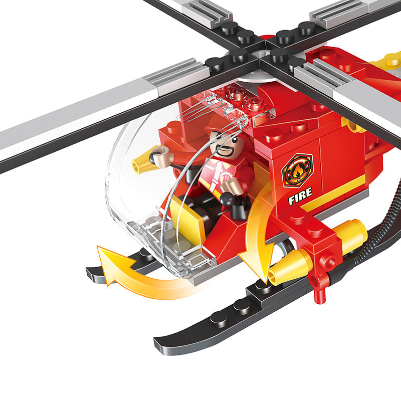 COGO 164PCS 2-In-1 Firefighting Airplane Building Block Toy