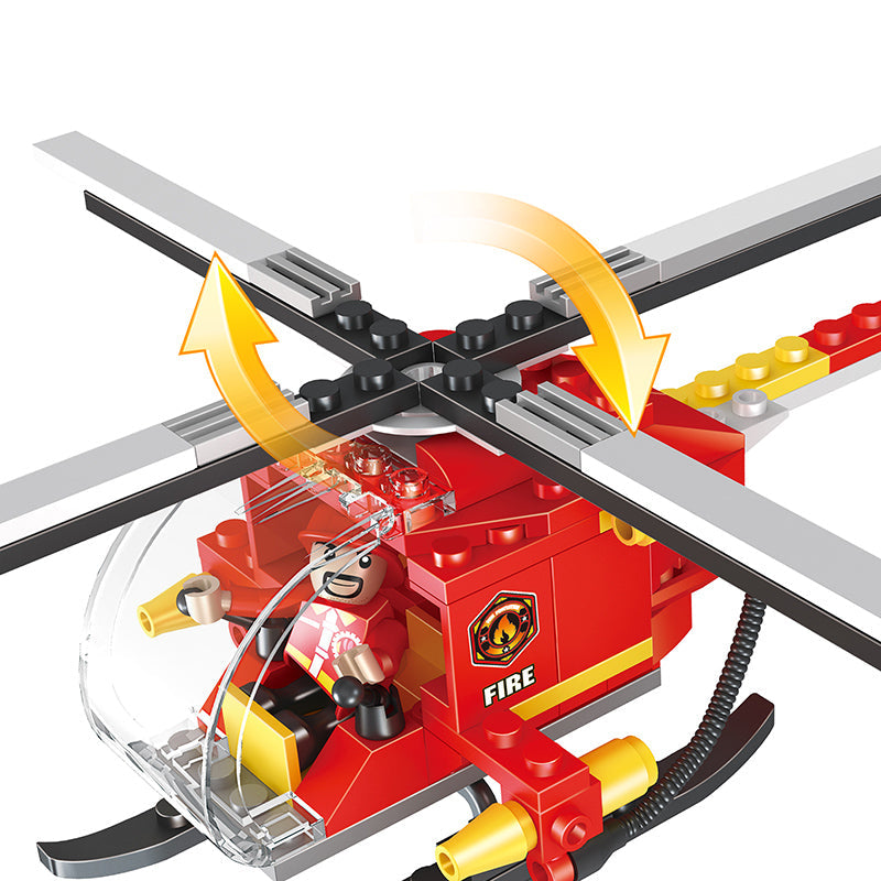 COGO 164PCS 2-In-1 Firefighting Airplane Building Block Toy