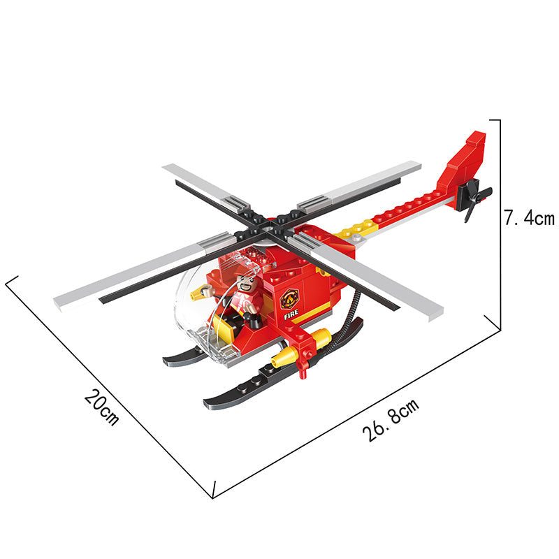 COGO 164PCS 2-In-1 Firefighting Airplane Building Block Toy