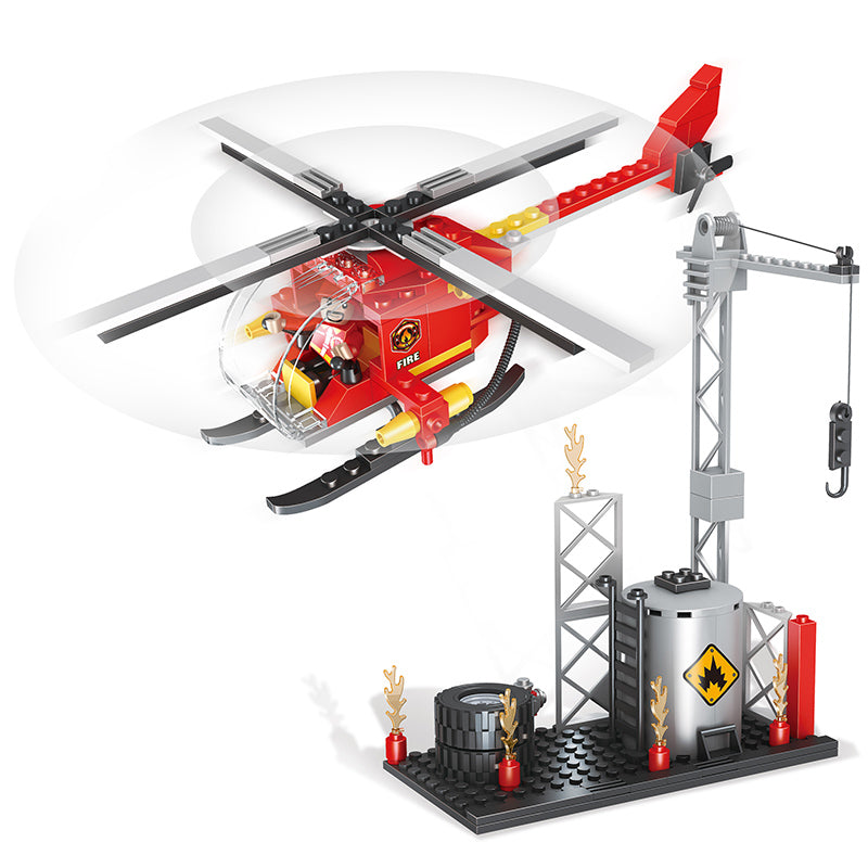 COGO 164PCS 2-In-1 Firefighting Airplane Building Block Toy