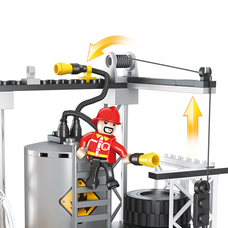 COGO 164PCS 2-In-1 Firefighting Airplane Building Block Toy