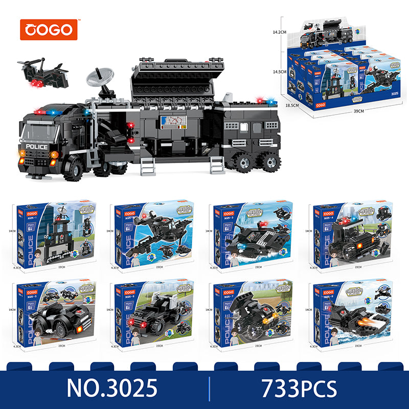 COGO 733PCS Eight Types Of City Swat Building Block Toys