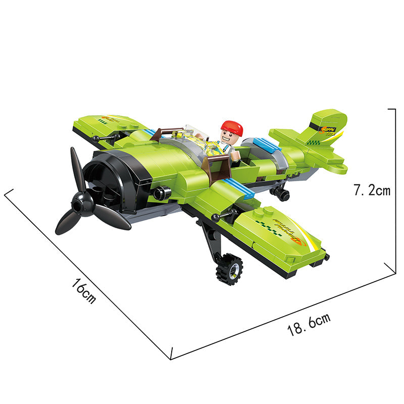 COGO 178PCS Creative And Changeable Tri-War Airplane Building Block Toy