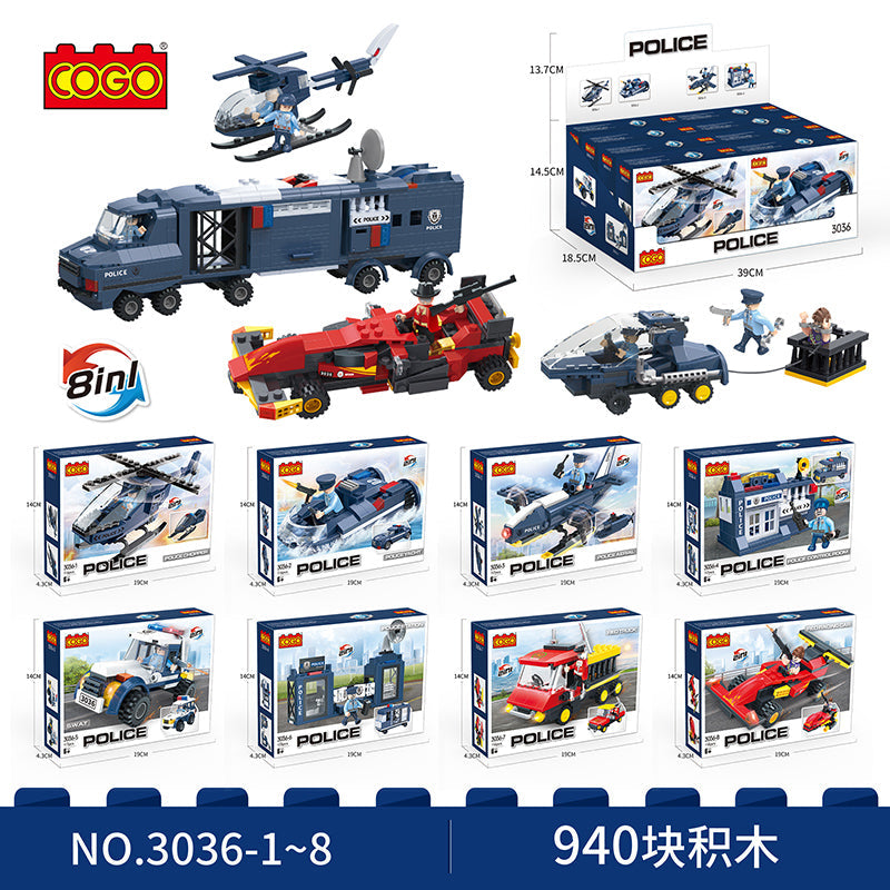 COGO Police Changeable Building Block Toys