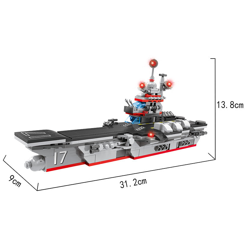 COGO 594PCS Four-In-One Warship Building Block Toy