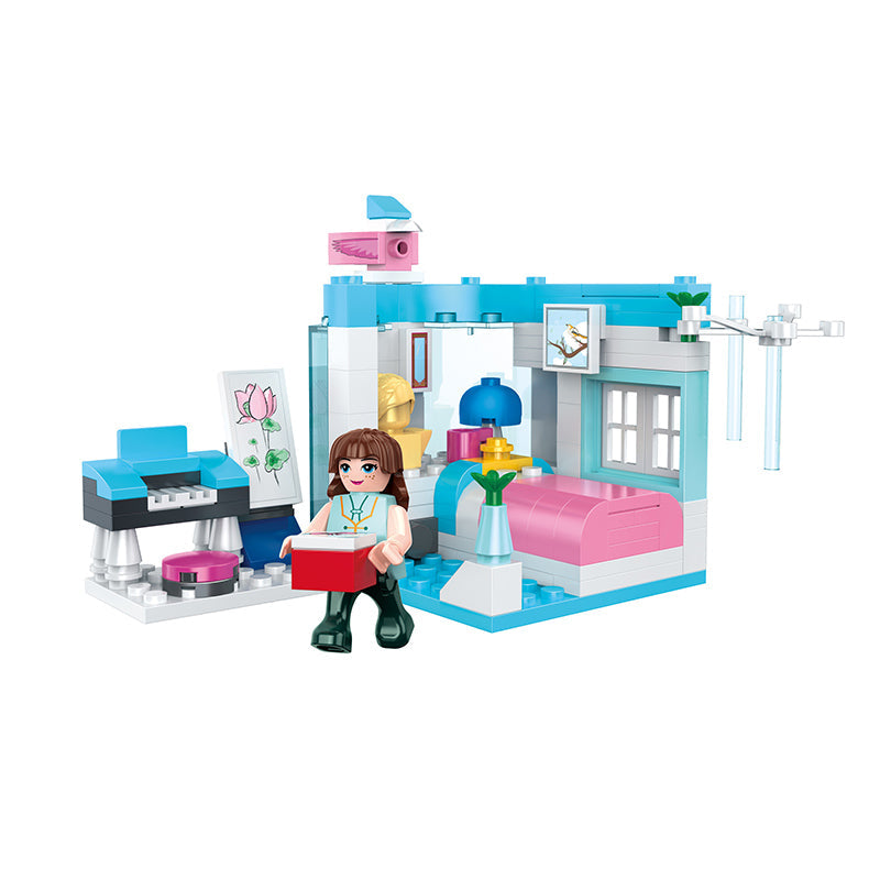 COGO 648PCS 4-In-1 Girls Creative Jewelry Box Building Block Toy