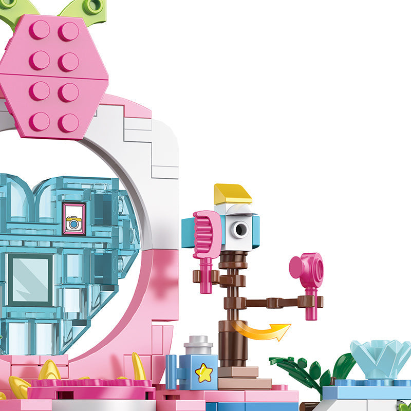 COGO 653PCS 4-In-1 Girls Creative Dressing Table Building Block Toys