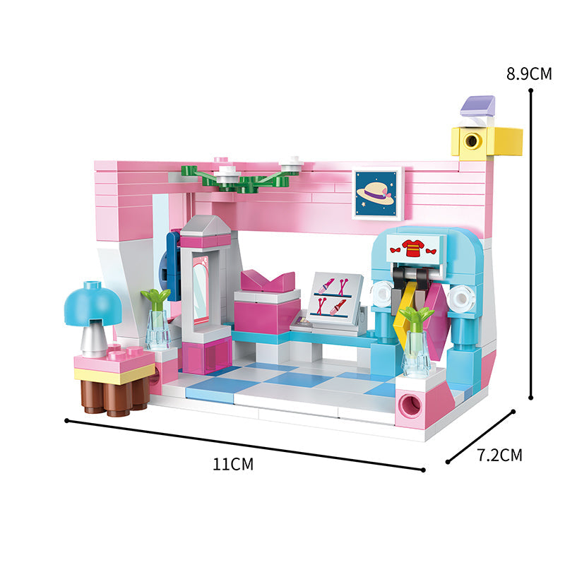 COGO 653PCS 4-In-1 Girls Creative Dressing Table Building Block Toys