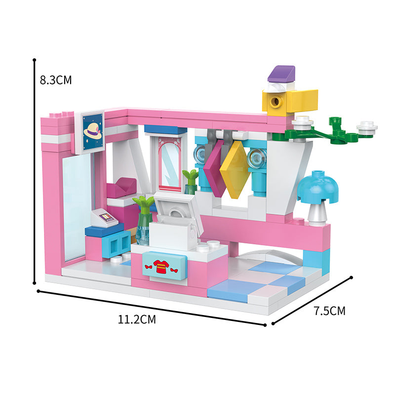 COGO 653PCS 4-In-1 Girls Creative Dressing Table Building Block Toys