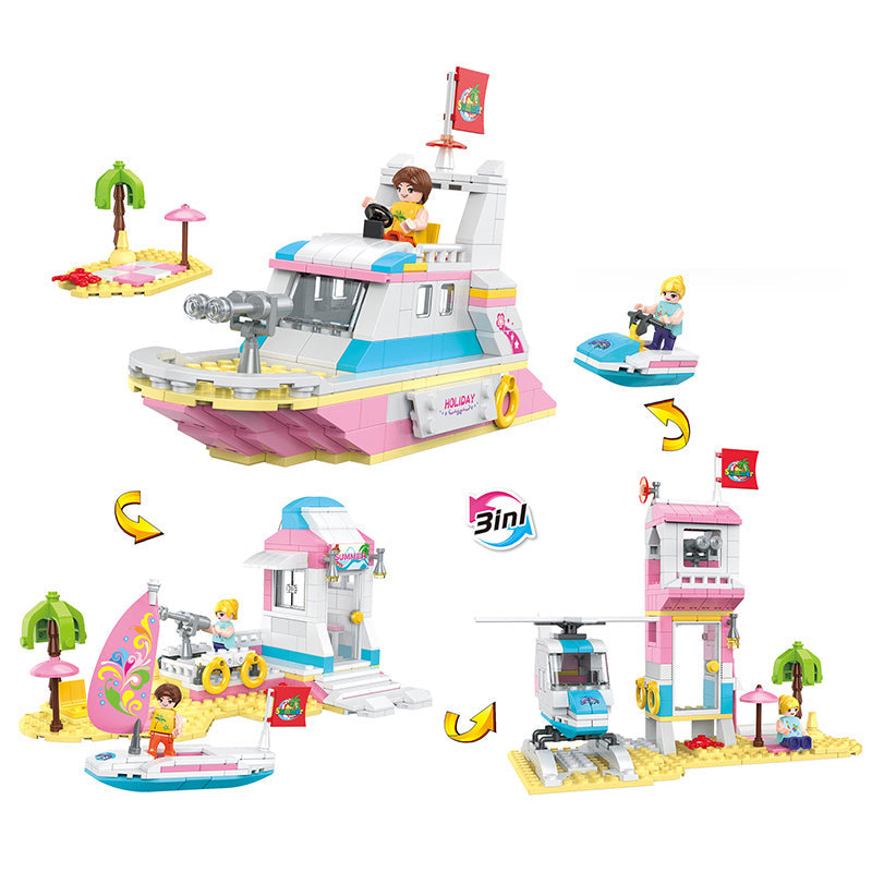 COGO 351PCS Creative 1 To 3 Girl Building Block Toys