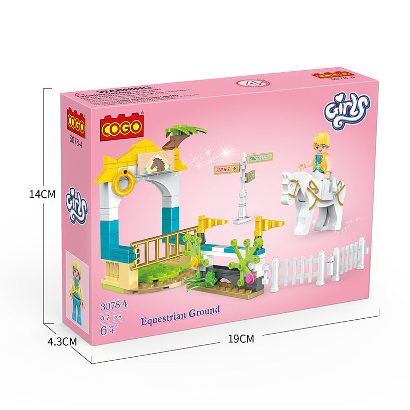 COGO 824PCS Eight Sets Of Small Scene Building Block Toys For Girls