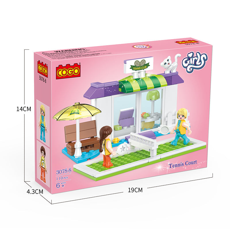 COGO 824PCS Eight Sets Of Small Scene Building Block Toys For Girls