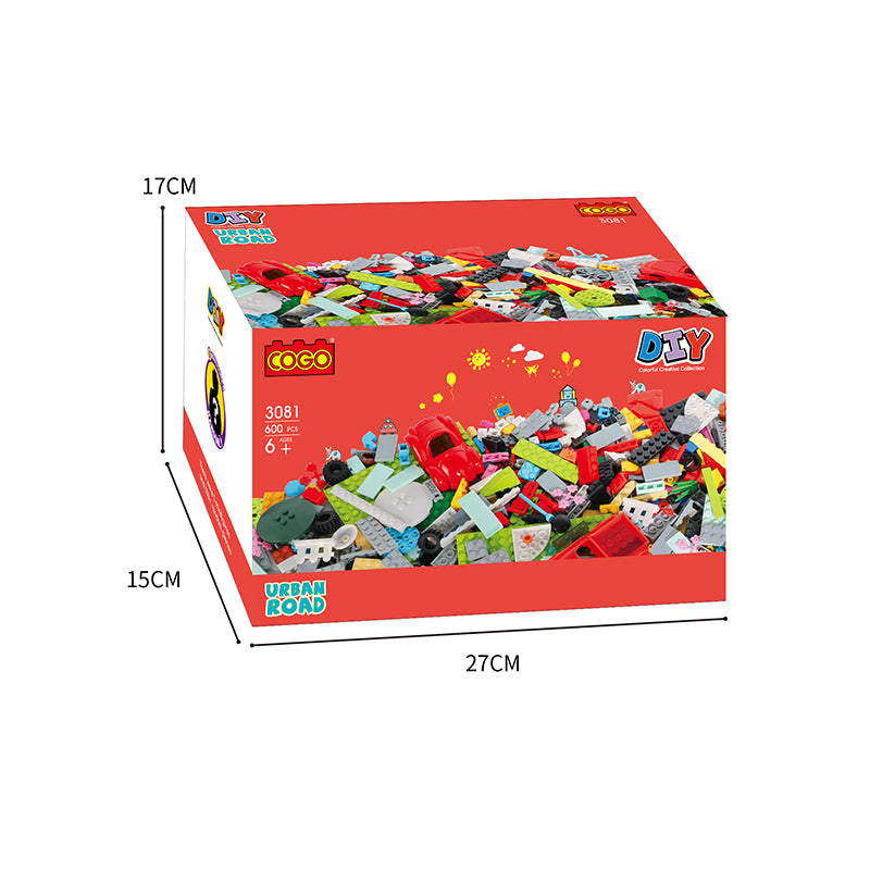 COGO 600PCS Freely Build DIY City Road Building Block Toys