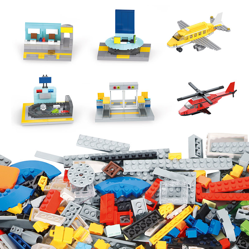 COGO 1200PCS Freely Build DIY Flight Building Block Toys