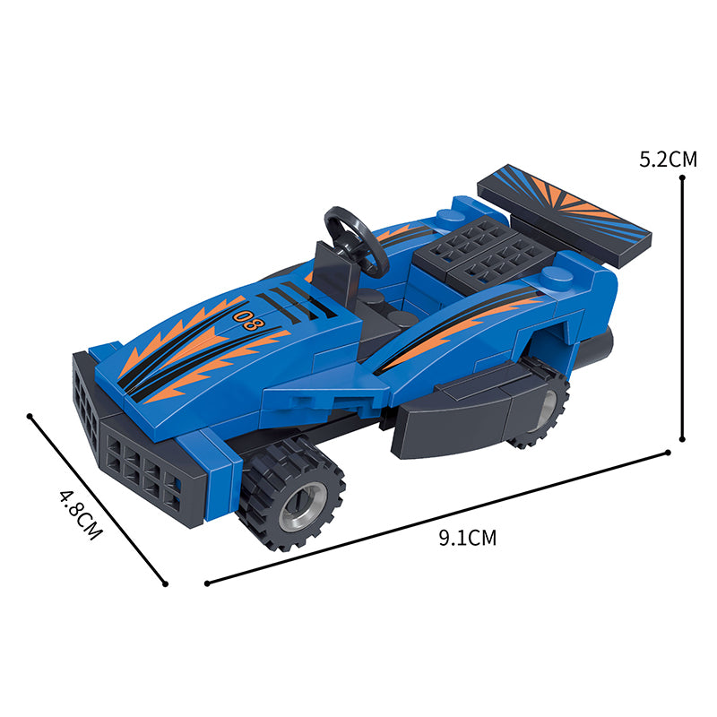COGO Six Mini Pull-Back Racing Building Block Toys