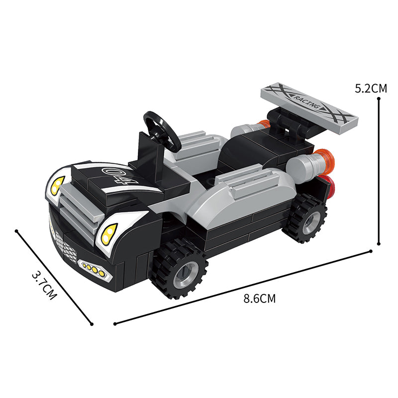 COGO Six Mini Pull-Back Racing Building Block Toys