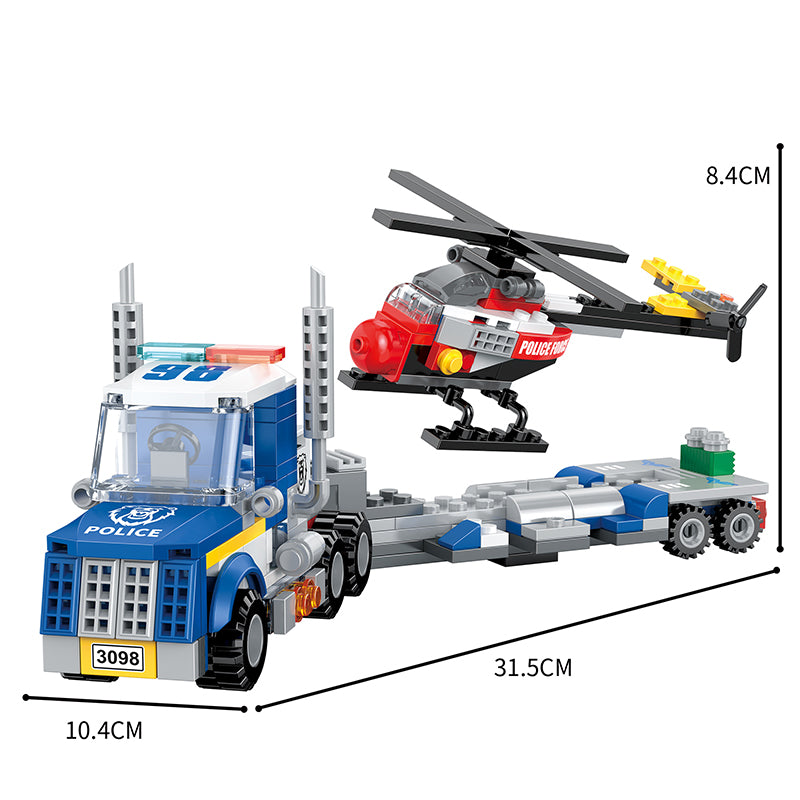 COGO 249PCS Creative And Changeable Police Car Building Block Toys