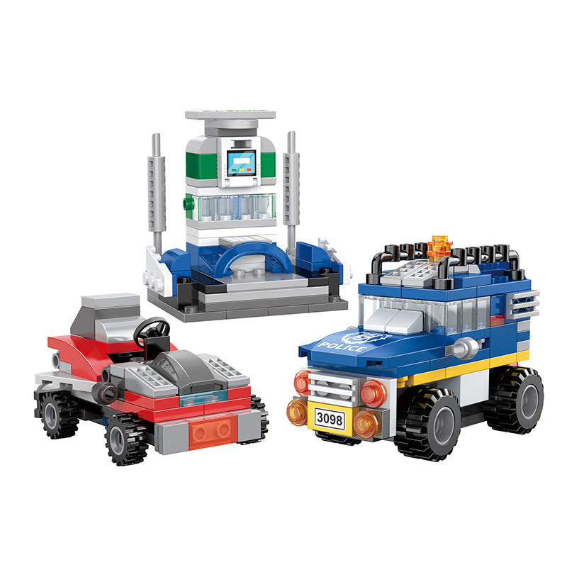 COGO 249PCS Creative And Changeable Police Car Building Block Toys