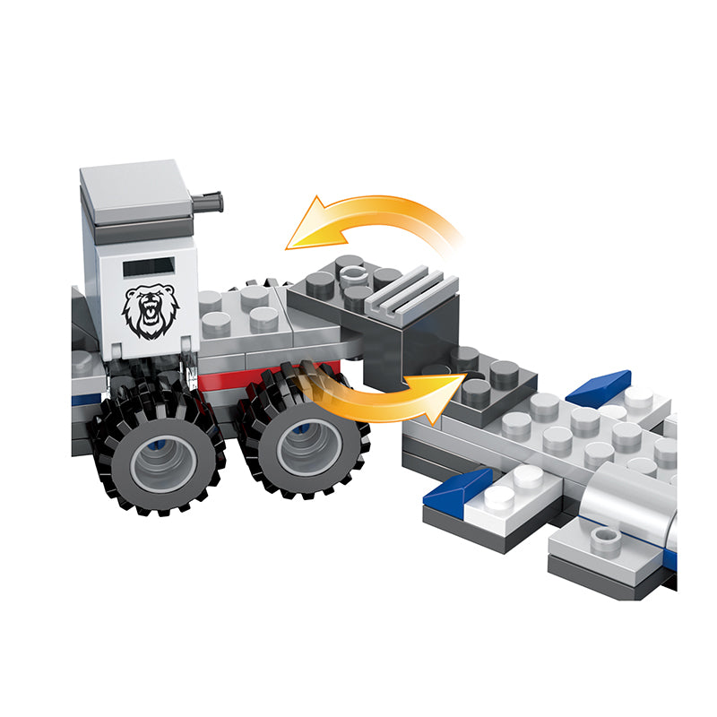 COGO 249PCS Creative And Changeable Police Car Building Block Toys