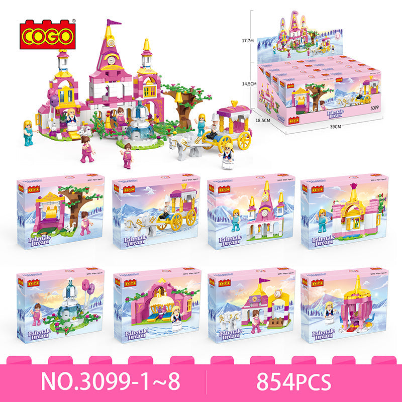 COGO 104-106PCS Princess Castle Building Block Toy